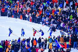 18.12.2021, Annecy-Le Grand Bornand, France (FRA): Dorothea Wierer (ITA), Anais Chevalier-Bouchet (FRA), Lotte Lie (BEL), (l-r) -  IBU World Cup Biathlon, pursuit women, Annecy-Le Grand Bornand (FRA). www.nordicfocus.com. © Manzoni/NordicFocus. Every downloaded picture is fee-liable.