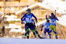 18.12.2021, Annecy-Le Grand Bornand, France (FRA): Hanna Sola (BLR), Hanna Oeberg (SWE), (l-r) -  IBU World Cup Biathlon, pursuit women, Annecy-Le Grand Bornand (FRA). www.nordicfocus.com. © Manzoni/NordicFocus. Every downloaded picture is fee-liable.