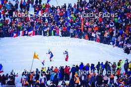 18.12.2021, Annecy-Le Grand Bornand, France (FRA): Kristina Reztsova (RUS), Lisa Theresa Hauser (AUT), (l-r) -  IBU World Cup Biathlon, pursuit women, Annecy-Le Grand Bornand (FRA). www.nordicfocus.com. © Manzoni/NordicFocus. Every downloaded picture is fee-liable.