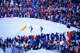 18.12.2021, Annecy-Le Grand Bornand, France (FRA): Dzinara Alimbekava (BLR), Hanna Sola (BLR), (l-r) -  IBU World Cup Biathlon, pursuit women, Annecy-Le Grand Bornand (FRA). www.nordicfocus.com. © Manzoni/NordicFocus. Every downloaded picture is fee-liable.