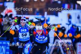 18.12.2021, Annecy-Le Grand Bornand, France (FRA): Tereza Vobornikova (CZE), Emma Lunder (CAN), (l-r) -  IBU World Cup Biathlon, pursuit women, Annecy-Le Grand Bornand (FRA). www.nordicfocus.com. © Manzoni/NordicFocus. Every downloaded picture is fee-liable.