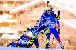 18.12.2021, Annecy-Le Grand Bornand, France (FRA): Darya Blashko (UKR), Uliana Nigmatullina (RUS), (l-r) -  IBU World Cup Biathlon, pursuit women, Annecy-Le Grand Bornand (FRA). www.nordicfocus.com. © Manzoni/NordicFocus. Every downloaded picture is fee-liable.