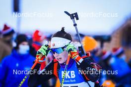 18.12.2021, Annecy-Le Grand Bornand, France (FRA): Megan Bankes (CAN) -  IBU World Cup Biathlon, pursuit women, Annecy-Le Grand Bornand (FRA). www.nordicfocus.com. © Manzoni/NordicFocus. Every downloaded picture is fee-liable.