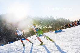 17.12.2021, Annecy-Le Grand Bornand, France (FRA): Vladimir Iliev (BUL), Tarjei Boe (NOR), (l-r) -  IBU World Cup Biathlon, sprint men, Annecy-Le Grand Bornand (FRA). www.nordicfocus.com. © Manzoni/NordicFocus. Every downloaded picture is fee-liable.