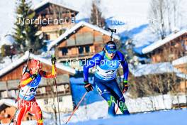 17.12.2021, Annecy-Le Grand Bornand, France (FRA): Maksim Varabei (BLR), Zhenyu Zhu (CHN), (l-r) -  IBU World Cup Biathlon, sprint men, Annecy-Le Grand Bornand (FRA). www.nordicfocus.com. © Manzoni/NordicFocus. Every downloaded picture is fee-liable.