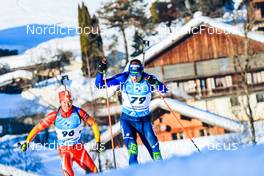 17.12.2021, Annecy-Le Grand Bornand, France (FRA): Maksim Varabei (BLR), Zhenyu Zhu (CHN), (l-r) -  IBU World Cup Biathlon, sprint men, Annecy-Le Grand Bornand (FRA). www.nordicfocus.com. © Manzoni/NordicFocus. Every downloaded picture is fee-liable.