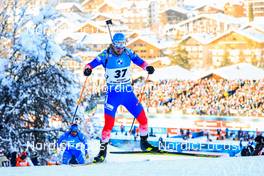 17.12.2021, Annecy-Le Grand Bornand, France (FRA): Alexander Loginov (RUS) -  IBU World Cup Biathlon, sprint men, Annecy-Le Grand Bornand (FRA). www.nordicfocus.com. © Manzoni/NordicFocus. Every downloaded picture is fee-liable.