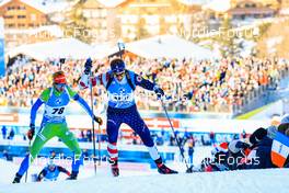 17.12.2021, Annecy-Le Grand Bornand, France (FRA): Sean Doherty (USA), Lovro Planko (SLO), (l-r) -  IBU World Cup Biathlon, sprint men, Annecy-Le Grand Bornand (FRA). www.nordicfocus.com. © Manzoni/NordicFocus. Every downloaded picture is fee-liable.