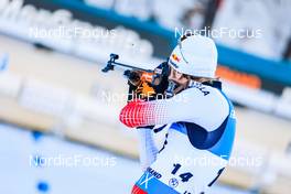 17.12.2021, Annecy-Le Grand Bornand, France (FRA): Simon Eder (AUT) -  IBU World Cup Biathlon, sprint men, Annecy-Le Grand Bornand (FRA). www.nordicfocus.com. © Manzoni/NordicFocus. Every downloaded picture is fee-liable.