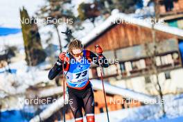 17.12.2021, Annecy-Le Grand Bornand, France (FRA): Jules Burnotte (CAN) -  IBU World Cup Biathlon, sprint men, Annecy-Le Grand Bornand (FRA). www.nordicfocus.com. © Manzoni/NordicFocus. Every downloaded picture is fee-liable.