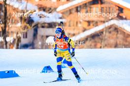 16.12.2021, Annecy-Le Grand Bornand, France (FRA): Mona Brorsson (SWE) -  IBU World Cup Biathlon, sprint women, Annecy-Le Grand Bornand (FRA). www.nordicfocus.com. © Manzoni/NordicFocus. Every downloaded picture is fee-liable.