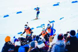 16.12.2021, Annecy-Le Grand Bornand, France (FRA): Megan Bankes (CAN), Lisa Vittozzi (ITA), (l-r) -  IBU World Cup Biathlon, sprint women, Annecy-Le Grand Bornand (FRA). www.nordicfocus.com. © Manzoni/NordicFocus. Every downloaded picture is fee-liable.