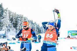 16.12.2021, Annecy-Le Grand Bornand, France (FRA): Vanessa Voigt (GER), Anna Weidel (GER), (l-r) -  IBU World Cup Biathlon, sprint women, Annecy-Le Grand Bornand (FRA). www.nordicfocus.com. © Manzoni/NordicFocus. Every downloaded picture is fee-liable.