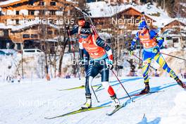 16.12.2021, Annecy-Le Grand Bornand, France (FRA): Fuyuko Tachizaki (JPN), Darya Blashko (UKR), (l-r) -  IBU World Cup Biathlon, sprint women, Annecy-Le Grand Bornand (FRA). www.nordicfocus.com. © Manzoni/NordicFocus. Every downloaded picture is fee-liable.