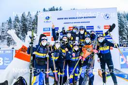 16.12.2021, Annecy-Le Grand Bornand, France (FRA): (l-r) -  IBU World Cup Biathlon, sprint women, Annecy-Le Grand Bornand (FRA). www.nordicfocus.com. © Manzoni/NordicFocus. Every downloaded picture is fee-liable.
