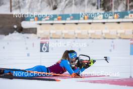14.12.2021, Annecy-Le Grand Bornand, France (FRA): Lisa Vittozzi (ITA) -  IBU World Cup Biathlon, training, Annecy-Le Grand Bornand (FRA). www.nordicfocus.com. © Manzoni/NordicFocus. Every downloaded picture is fee-liable.
