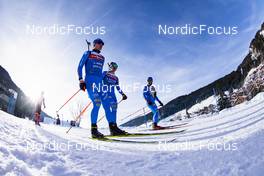 15.12.2021, Annecy-Le Grand Bornand, France (FRA): Lukas Hofer (ITA), Tommaso Giacomel (ITA), (l-r) - IBU World Cup Biathlon, training, Annecy-Le Grand Bornand (FRA). www.nordicfocus.com. © Manzoni/NordicFocus. Every downloaded picture is fee-liable.