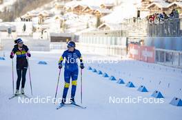 14.12.2021, Annecy-Le Grand Bornand, France (FRA): Hanna Oeberg (SWE), Elvira Oeberg (SWE), (l-r) -  IBU World Cup Biathlon, training, Annecy-Le Grand Bornand (FRA). www.nordicfocus.com. © Manzoni/NordicFocus. Every downloaded picture is fee-liable.