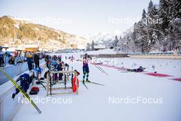 14.12.2021, Annecy-Le Grand Bornand, France (FRA): Event Feature: Overview over the shooting range -  IBU World Cup Biathlon, training, Annecy-Le Grand Bornand (FRA). www.nordicfocus.com. © Manzoni/NordicFocus. Every downloaded picture is fee-liable.