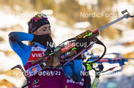 14.12.2021, Annecy-Le Grand Bornand, France (FRA): Justine Braisaz-Bouchet (FRA) -  IBU World Cup Biathlon, training, Annecy-Le Grand Bornand (FRA). www.nordicfocus.com. © Manzoni/NordicFocus. Every downloaded picture is fee-liable.