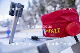 14.12.2021, Annecy-Le Grand Bornand, France (FRA): Drinkbelt of Franziska Preuss (GER) -  IBU World Cup Biathlon, training, Annecy-Le Grand Bornand (FRA). www.nordicfocus.com. © Manzoni/NordicFocus. Every downloaded picture is fee-liable.
