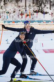 14.12.2021, Annecy-Le Grand Bornand, France (FRA): Joanne Reid (USA), Deedra Irwin (USA), (l-r) -  IBU World Cup Biathlon, training, Annecy-Le Grand Bornand (FRA). www.nordicfocus.com. © Manzoni/NordicFocus. Every downloaded picture is fee-liable.