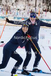 14.12.2021, Annecy-Le Grand Bornand, France (FRA): Joanne Reid (USA), Deedra Irwin (USA), (l-r) -  IBU World Cup Biathlon, training, Annecy-Le Grand Bornand (FRA). www.nordicfocus.com. © Manzoni/NordicFocus. Every downloaded picture is fee-liable.