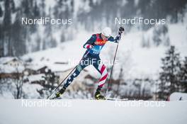 01.01.2021 Val Mustair, Switzerland (SUI): Kevin Bolger (USA) - FIS world cup cross-country, tour de ski, individual sprint, Val Mustair (SUI). www.nordicfocus.com. © Modica/NordicFocus. Every downloaded picture is fee-liable.