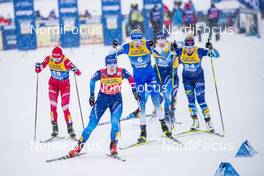 01.01.2021 Val Mustair, Switzerland (SUI): Nadine Faehndrich (SUI), Alina Meier (SUI), Jasmi Joensuu (FIN), Anamarija Lampic (SLO), (l-r)  - FIS world cup cross-country, tour de ski, individual sprint, Val Mustair (SUI). www.nordicfocus.com. © Modica/NordicFocus. Every downloaded picture is fee-liable.