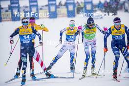 01.01.2021 Val Mustair, Switzerland (SUI): Moa Olsson (SWE), Frida Karlsson (SWE), (l-r)  - FIS world cup cross-country, tour de ski, individual sprint, Val Mustair (SUI). www.nordicfocus.com. © Modica/NordicFocus. Every downloaded picture is fee-liable.