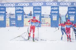 01.01.2021 Val Mustair, Switzerland (SUI): Kevin Bolger (USA), Gleb Retivykh (RUS), Andrew Musgrave (GBR), Evgeniy Belov (RUS), (l-r), (l-r)  - FIS world cup cross-country, tour de ski, individual sprint, Val Mustair (SUI). www.nordicfocus.com. © Modica/NordicFocus. Every downloaded picture is fee-liable.