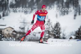 01.01.2021 Val Mustair, Switzerland (SUI): Evgeniy Belov (RUS) - FIS world cup cross-country, tour de ski, individual sprint, Val Mustair (SUI). www.nordicfocus.com. © Modica/NordicFocus. Every downloaded picture is fee-liable.