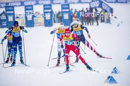 01.01.2021 Val Mustair, Switzerland (SUI): Tatiana Sorina (RUS), Johanna Matintalo (FIN), Hailey Swirbul (USA), Jonna Sundling (SWE), (l-r)  - FIS world cup cross-country, tour de ski, individual sprint, Val Mustair (SUI). www.nordicfocus.com. © Modica/NordicFocus. Every downloaded picture is fee-liable.