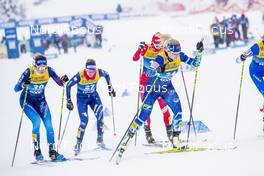 01.01.2021 Val Mustair, Switzerland (SUI): Alina Meier (SUI), Elisa Brocard (ITA), Jasmi Joensuu (FIN), (l-r)  - FIS world cup cross-country, tour de ski, individual sprint, Val Mustair (SUI). www.nordicfocus.com. © Modica/NordicFocus. Every downloaded picture is fee-liable.