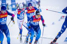 01.01.2021 Val Mustair, Switzerland (SUI): Jovian Hediger (SUI), Verneri Suhonen (FIN), (l-r), (l-r)  - FIS world cup cross-country, tour de ski, individual sprint, Val Mustair (SUI). www.nordicfocus.com. © Modica/NordicFocus. Every downloaded picture is fee-liable.