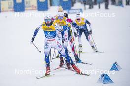 01.01.2021 Val Mustair, Switzerland (SUI): Linn Svahn (SWE), Emma Ribom (SWE), (l-r)  - FIS world cup cross-country, tour de ski, individual sprint, Val Mustair (SUI). www.nordicfocus.com. © Modica/NordicFocus. Every downloaded picture is fee-liable.