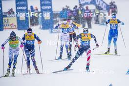 01.01.2021 Val Mustair, Switzerland (SUI): Jessie Diggins (USA), Frida Karlsson (SWE), Greta Laurent (ITA), (l-r)  - FIS world cup cross-country, tour de ski, individual sprint, Val Mustair (SUI). www.nordicfocus.com. © Modica/NordicFocus. Every downloaded picture is fee-liable.
