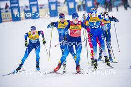 01.01.2021 Val Mustair, Switzerland (SUI): Alina Meier (SUI), Jasmi Joensuu (FIN), Nadine Faehndrich (SUI), Anamarija Lampic (SLO), (l-r)  - FIS world cup cross-country, tour de ski, individual sprint, Val Mustair (SUI). www.nordicfocus.com. © Modica/NordicFocus. Every downloaded picture is fee-liable.