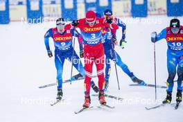 01.01.2021 Val Mustair, Switzerland (SUI): Artem Maltsev (RUS), Dario Cologna (SUI), (l-r)  - FIS world cup cross-country, tour de ski, individual sprint, Val Mustair (SUI). www.nordicfocus.com. © Modica/NordicFocus. Every downloaded picture is fee-liable.