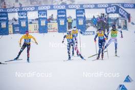 01.01.2021 Val Mustair, Switzerland (SUI): Sofie Krehl (GER), Jessie Diggins (USA), Greta Laurent (ITA), (l-r)  - FIS world cup cross-country, tour de ski, individual sprint, Val Mustair (SUI). www.nordicfocus.com. © Modica/NordicFocus. Every downloaded picture is fee-liable.