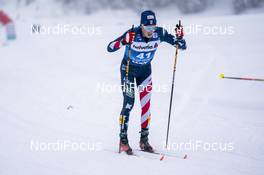 02.01.2021 Val Mustair, Switzerland (SUI): Gus Schumacher (USA) - FIS world cup cross-country, tour de ski, mass men, Val Mustair (SUI). www.nordicfocus.com. © Vianney THIBAUT/NordicFocus. Every downloaded picture is fee-liable.