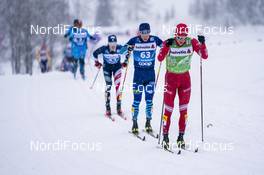 02.01.2021 Val Mustair, Switzerland (SUI): Juho Mikkonen (FIN), Alexander Terentev (RUS) - FIS world cup cross-country, tour de ski, mass men, Val Mustair (SUI). www.nordicfocus.com. © Vianney THIBAUT/NordicFocus. Every downloaded picture is fee-liable.