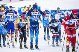 02.01.2021 Val Mustair, Switzerland (SUI): Erwan Kaeser (SUI), Florian Notz (GER), (l-r)  - FIS world cup cross-country, tour de ski, mass men, Val Mustair (SUI). www.nordicfocus.com. © Modica/NordicFocus. Every downloaded picture is fee-liable.