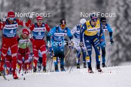 02.01.2021 Val Mustair, Switzerland (SUI): Artem Maltsev (RUS), Gleb Retivykh (RUS), Richard Jouve (FRA), Federico Pellegrino (ITA) (l-r) - FIS world cup cross-country, tour de ski, mass men, Val Mustair (SUI). www.nordicfocus.com. © Vianney THIBAUT/NordicFocus. Every downloaded picture is fee-liable.