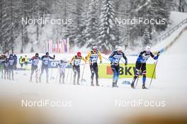 02.01.2021 Val Mustair, Switzerland (SUI): Thomas Bing (GER), Imanol Rojo (ESP), Michal Novak (CZE), (l-r)  - FIS world cup cross-country, tour de ski, mass men, Val Mustair (SUI). www.nordicfocus.com. © Modica/NordicFocus. Every downloaded picture is fee-liable.