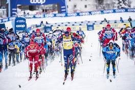 02.01.2021 Val Mustair, Switzerland (SUI): Alexander Bolshunov (RUS), Federico Pellegrino (ITA), Richard Jouve (FRA), (l-r)  - FIS world cup cross-country, tour de ski, mass men, Val Mustair (SUI). www.nordicfocus.com. © Modica/NordicFocus. Every downloaded picture is fee-liable.