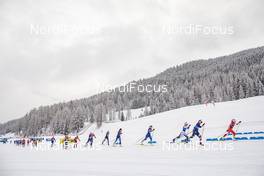 02.01.2021 Val Mustair, Switzerland (SUI): Leading group (l-r)  - FIS world cup cross-country, tour de ski, mass women, Val Mustair (SUI). www.nordicfocus.com. © Modica/NordicFocus. Every downloaded picture is fee-liable.