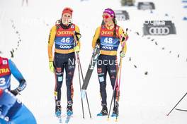 02.01.2021 Val Mustair, Switzerland (SUI): Laura Gimmler (GER), Sofie Krehl (GER), (l-r)  - FIS world cup cross-country, tour de ski, mass women, Val Mustair (SUI). www.nordicfocus.com. © Modica/NordicFocus. Every downloaded picture is fee-liable.