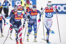 02.01.2021 Val Mustair, Switzerland (SUI): Moa Olsson (SWE), Jasmi Joensuu (FIN), (l-r)  - FIS world cup cross-country, tour de ski, mass women, Val Mustair (SUI). www.nordicfocus.com. © Modica/NordicFocus. Every downloaded picture is fee-liable.