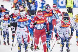 02.01.2021 Val Mustair, Switzerland (SUI): Ebba Andersson (SWE), Johanna Matintalo (FIN), (l-r)  - FIS world cup cross-country, tour de ski, mass women, Val Mustair (SUI). www.nordicfocus.com. © Modica/NordicFocus. Every downloaded picture is fee-liable.